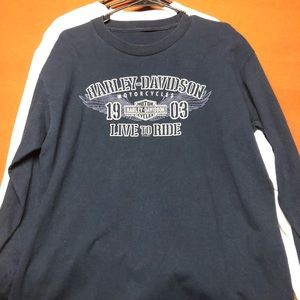 3 lightly worn long sleeve Harley Davidson T shirt